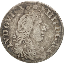 France, Louis XIV, 4 Sols dits « des Traitants », 1677, Lyon, VF(30-35)