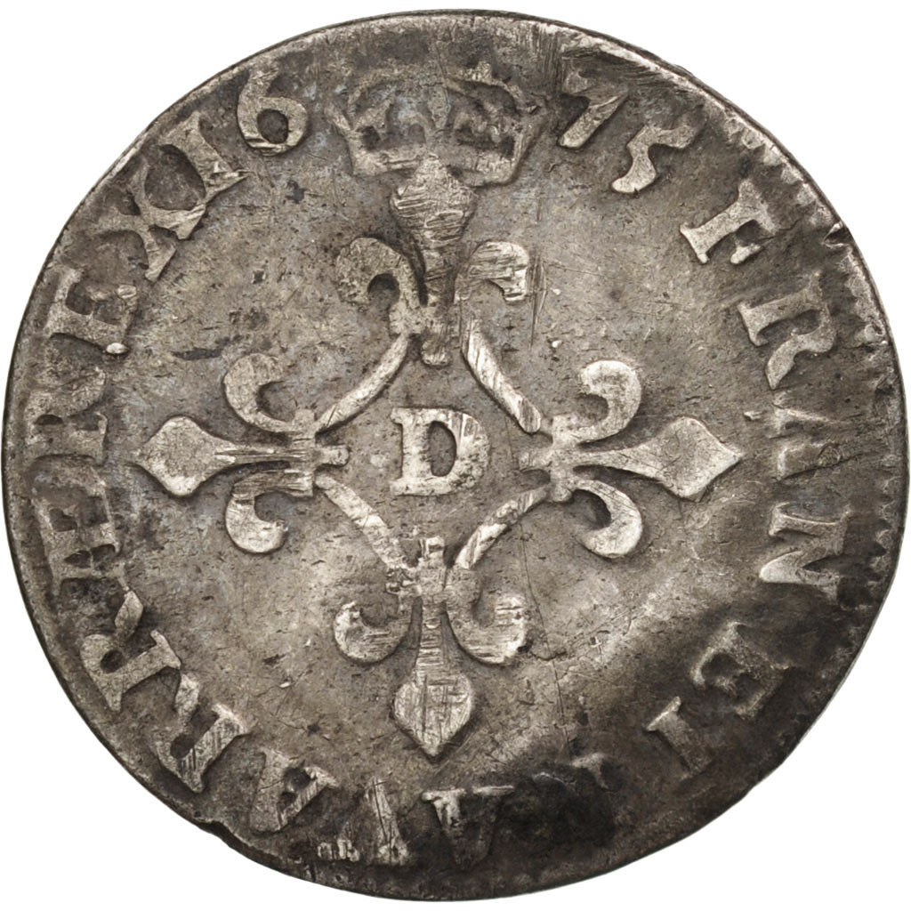 France, Louis XIV, 4 Sols dits « des Traitants », 1675, Lyon, VF(30-35)