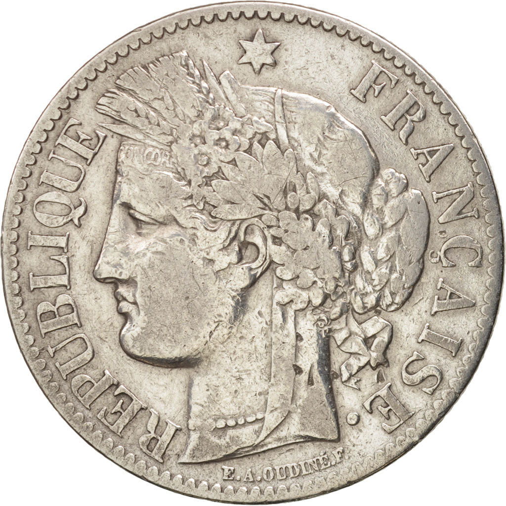France, Cérès, 2 Francs, 1887, Paris, EF(40-45), Silver, KM:817.1