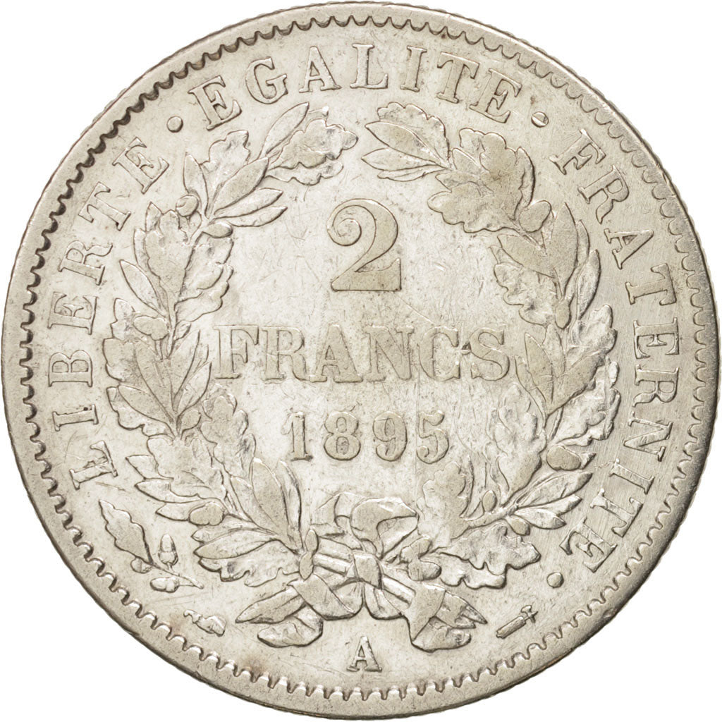 France, Cérès, 2 Francs, 1895, Paris, EF(40-45), Silver, KM:817.1