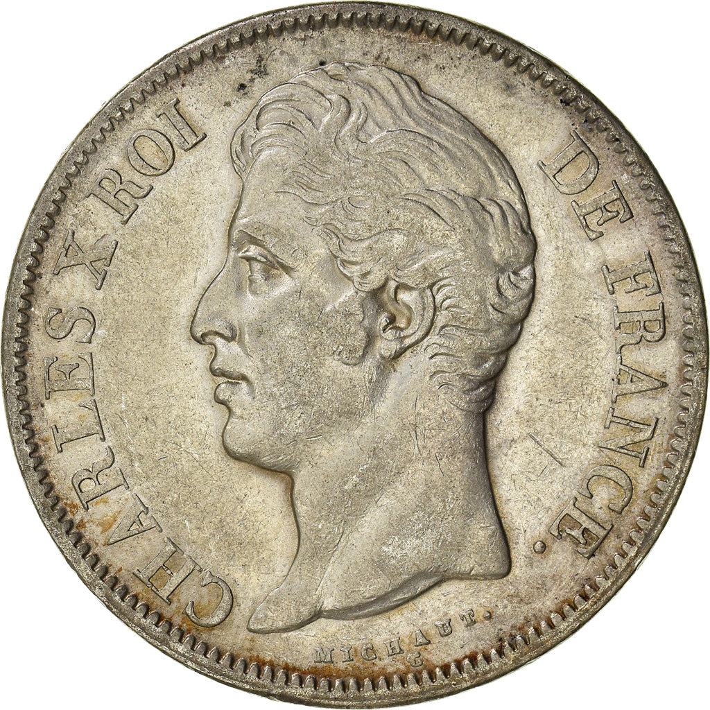 Monnaie, France, Charles X, 5 Francs, 1830, Rouen, TTB, Argent, Gadoury:644