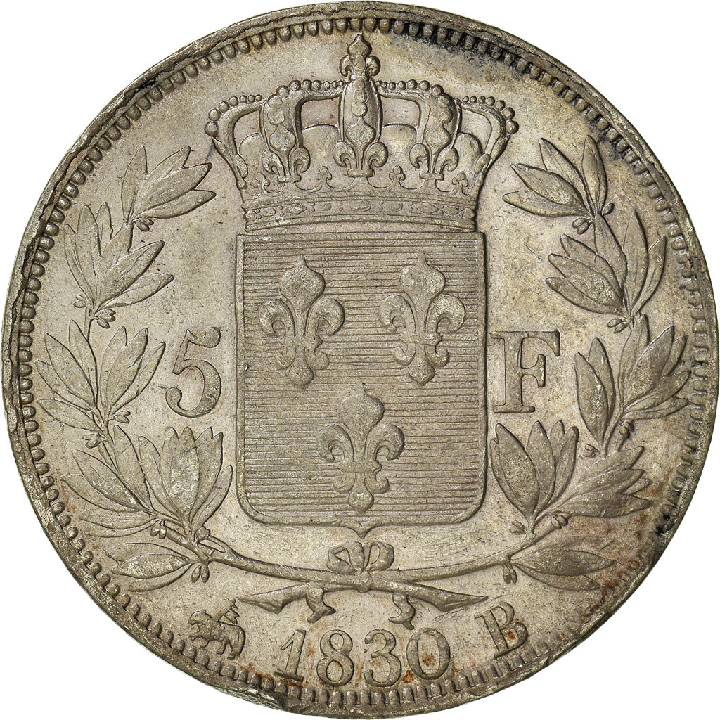 Monnaie, France, Charles X, 5 Francs, 1830, Rouen, TTB, Argent, Gadoury:644