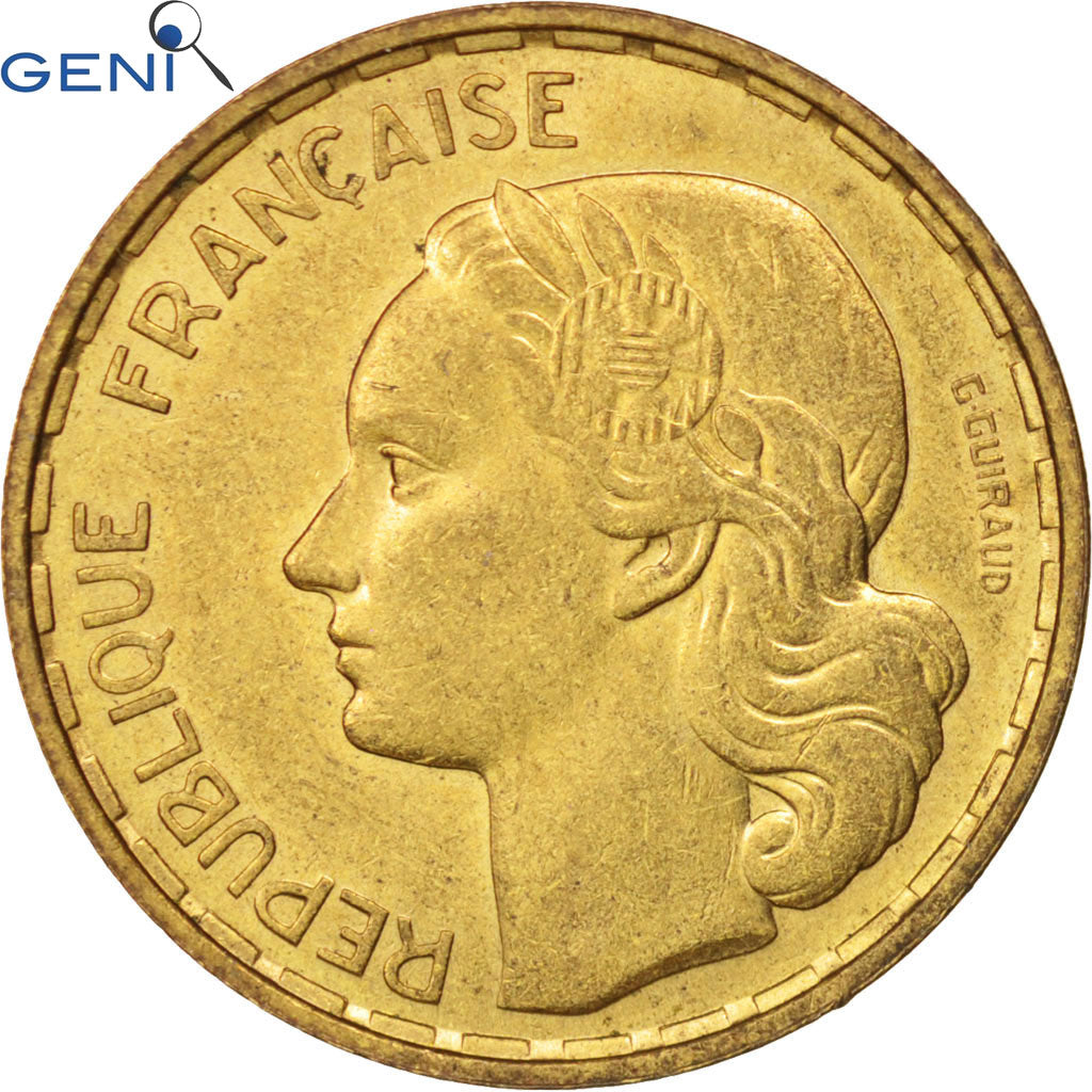 Coin, France, Guiraud, 50 Francs, 1953, Beaumont - Le Roger, GENI, MS63