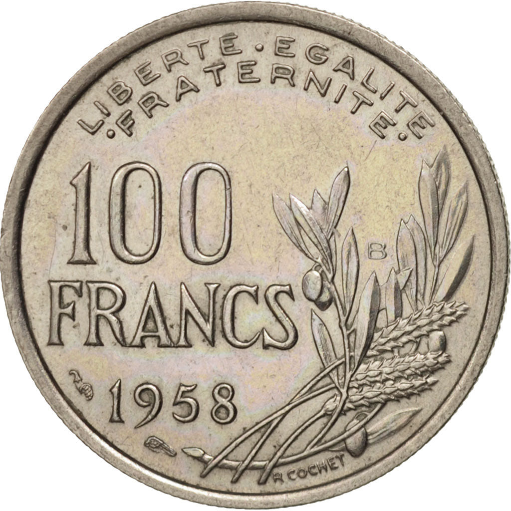 Monnaie, France, Cochet, 100 Francs, 1958, Beaumont le Roger, TTB+