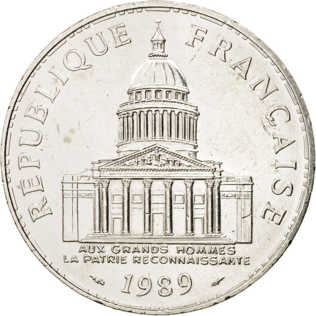 Coin, France, Panthéon, 100 Francs, 1989, Paris, MS(63), Silver, KM:951.1
