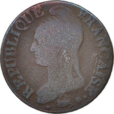 Monnaie, France, Dupré, 5 Centimes, 1798, Strasbourg, B, Bronze, KM:640.4