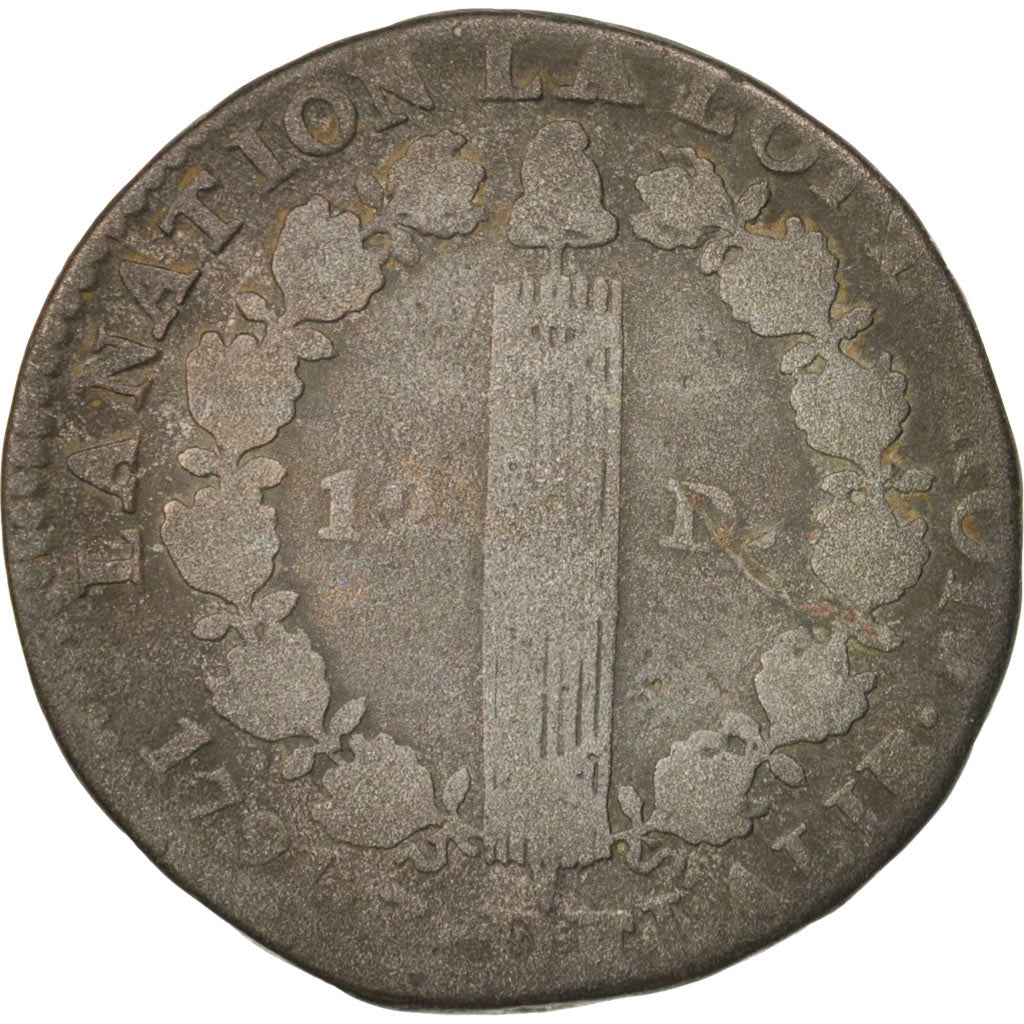 France, Louis XVI, 12 deniers françois, 1791, Paris, F(12-15), KM:600.1