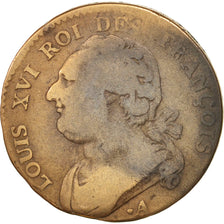 France, Louis XVI, 12 deniers françois, 1791, Paris, VF(20-25), Gadoury:15