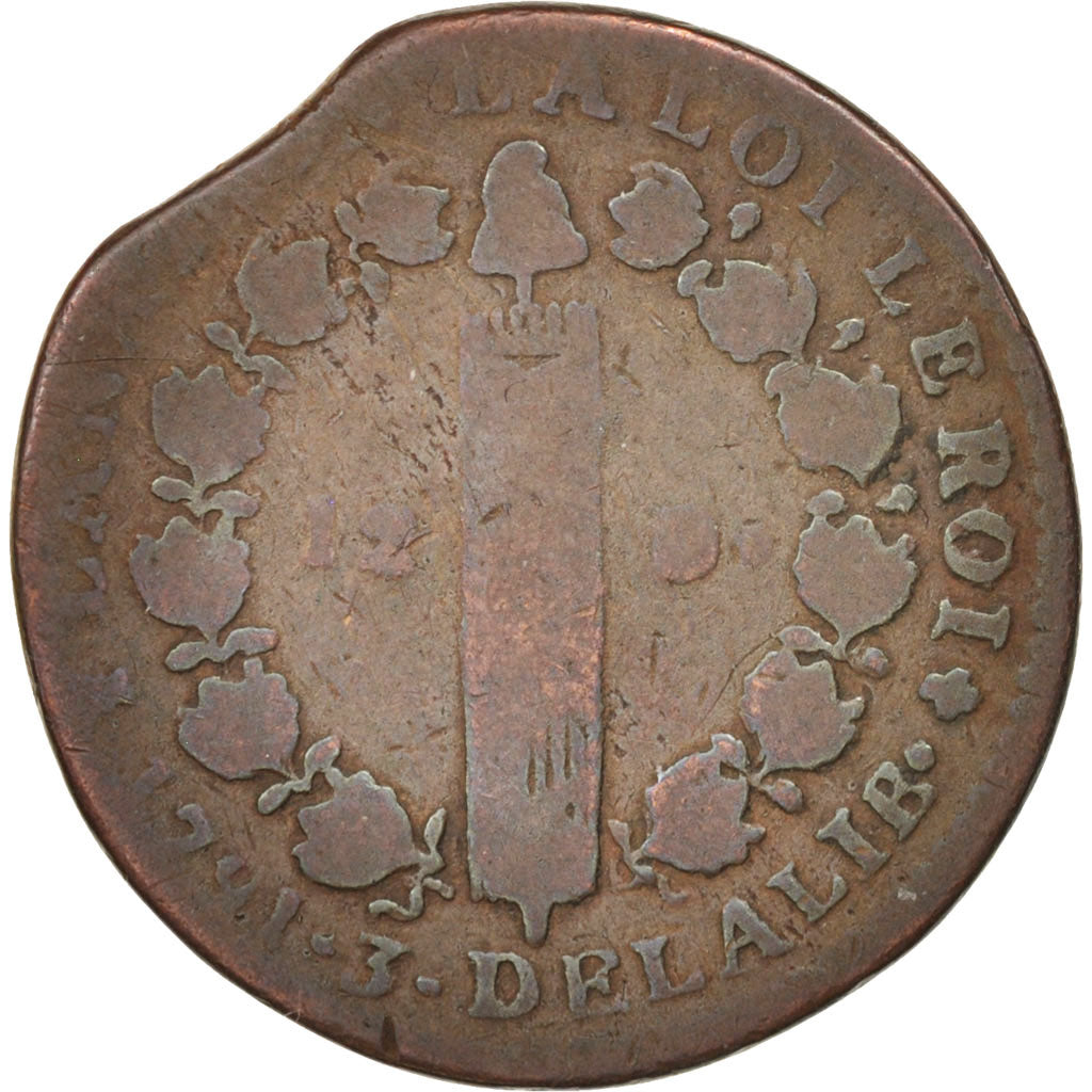 Coin, France, 12 deniers françois, 12 Deniers, 1791, Limoges, VG(8-10), Bronze