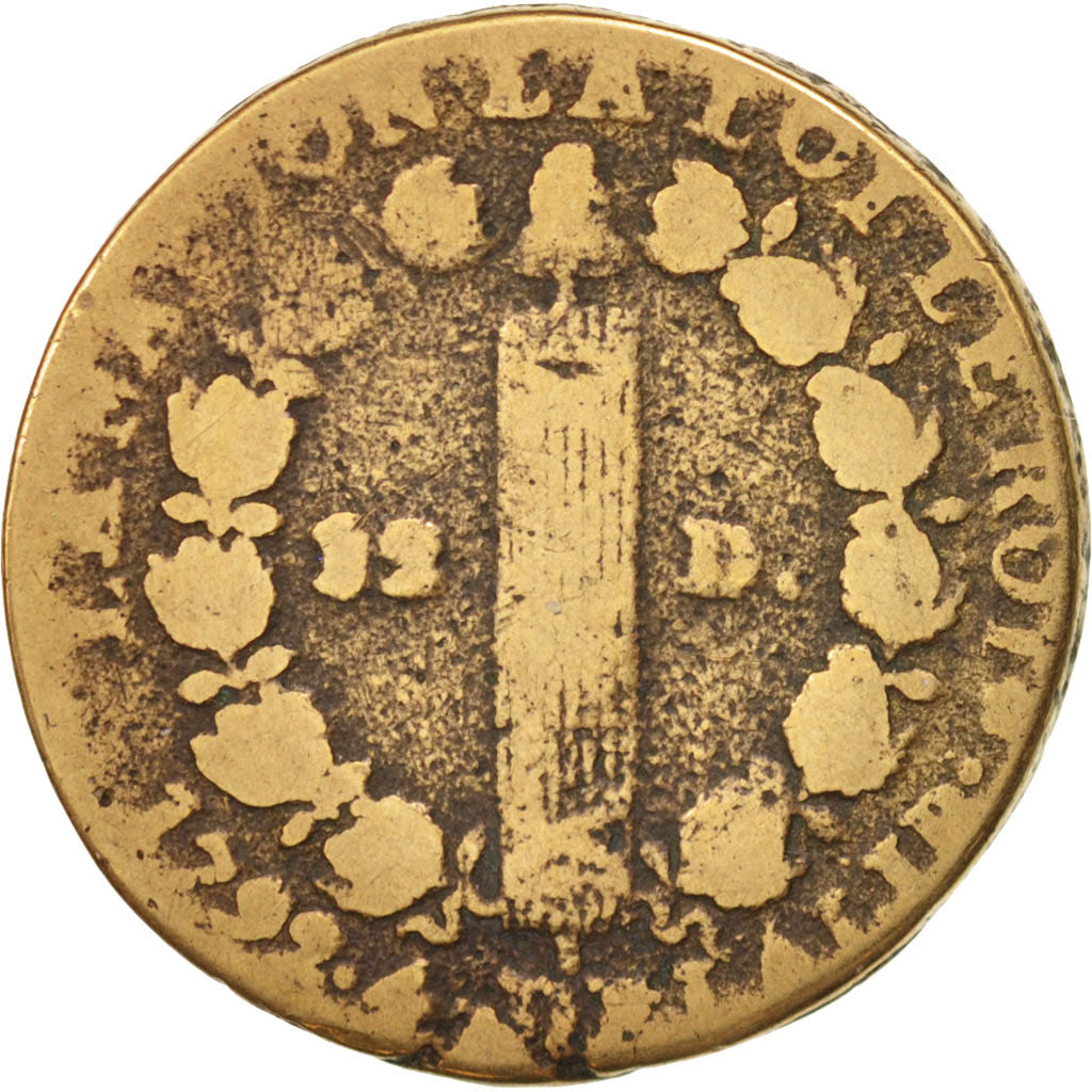 France, Louis XVI, 12 deniers françois, 1792, Paris, F(12-15), KM:600.1