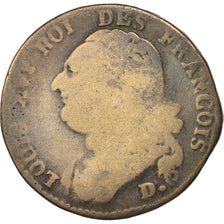 Moneta, Francia, 12 deniers françois, 12 Deniers, 1792, Dijon, B, Bronzo