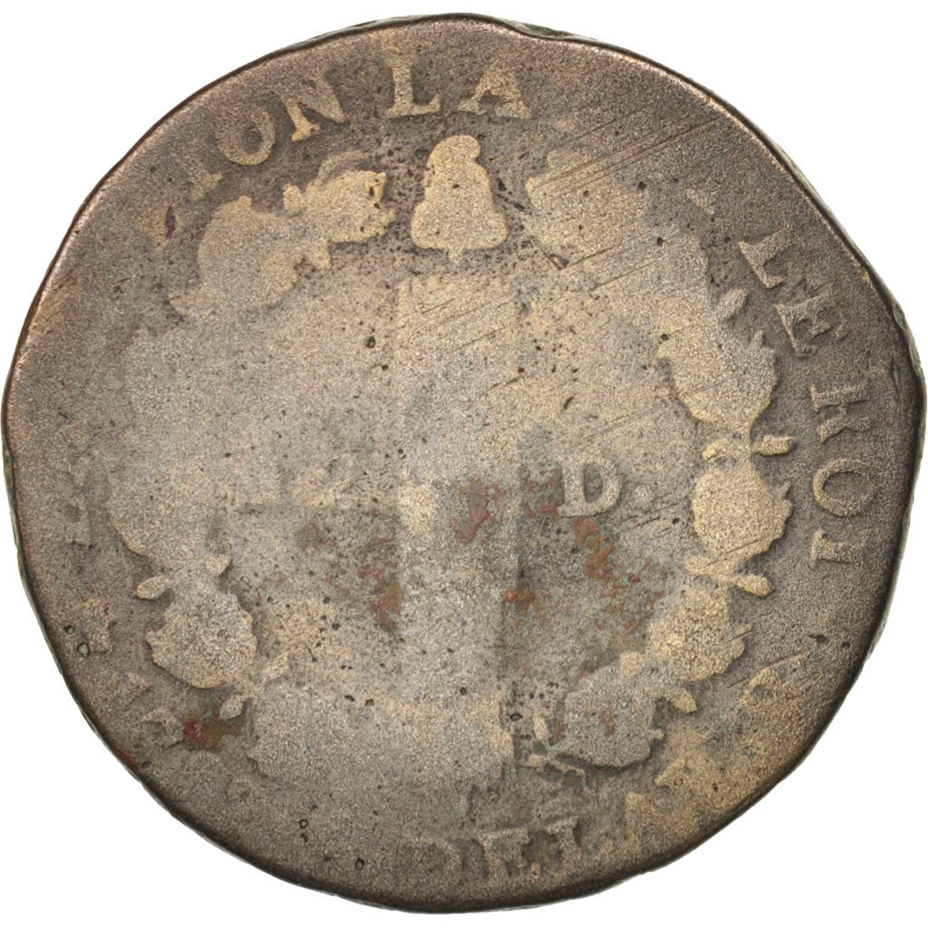 Moneta, Francia, 12 deniers françois, 12 Deniers, 1792, Dijon, B, Bronzo
