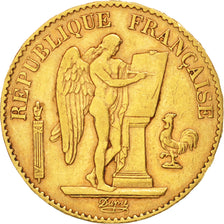 France, Génie, 20 Francs, 1888, Paris, EF(40-45), Gold, KM:825, Gadoury:1063