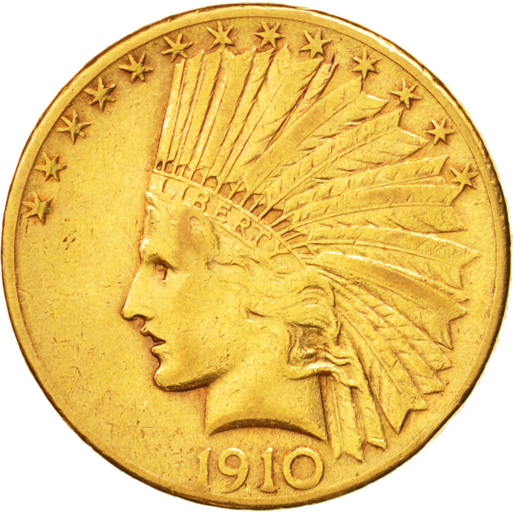 États-Unis, Indian Head, $10, 1910, San Francisco, TTB, KM:130