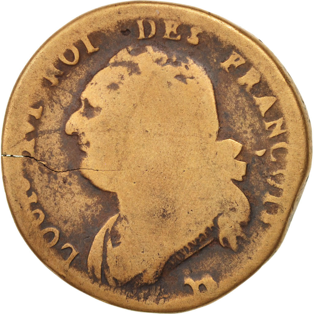 Coin, France, 12 deniers françois, 12 Deniers, 1792, Pau, VG(8-10), Bronze