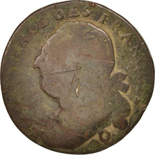 France, Louis XVI, 12 deniers françois, 1792, Perpignan, VG(8-10), KM:600.13