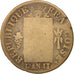 France, Sol aux balances françoise, 1793, Arras, B+, Bronze, Gadoury:19