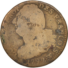 Frankreich, Louis XVI, 2 sols françois, 1792, Lille, VG(8-10), Bronze, KM:603.16