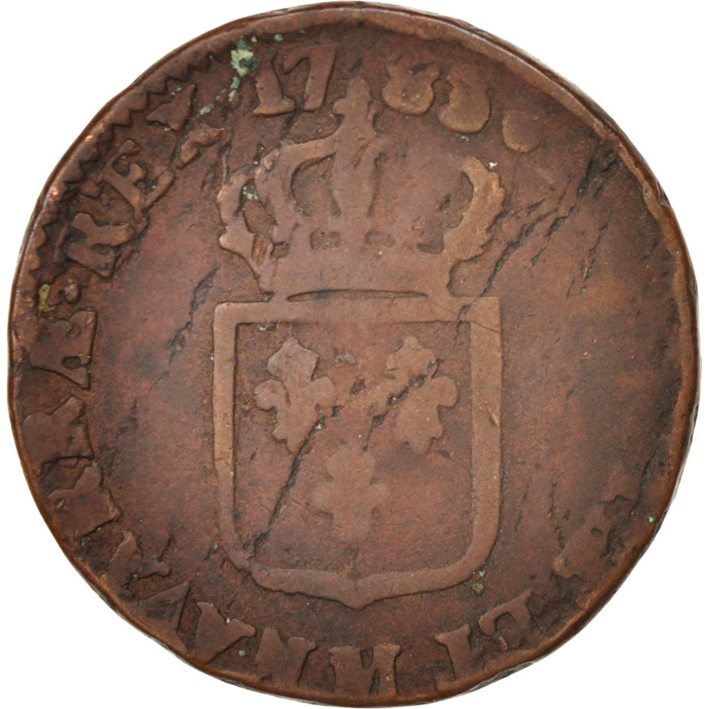 Munten, Frankrijk, Louis XVI, Sol ou sou, Sol, 1783, Toulouse, FR, Koper