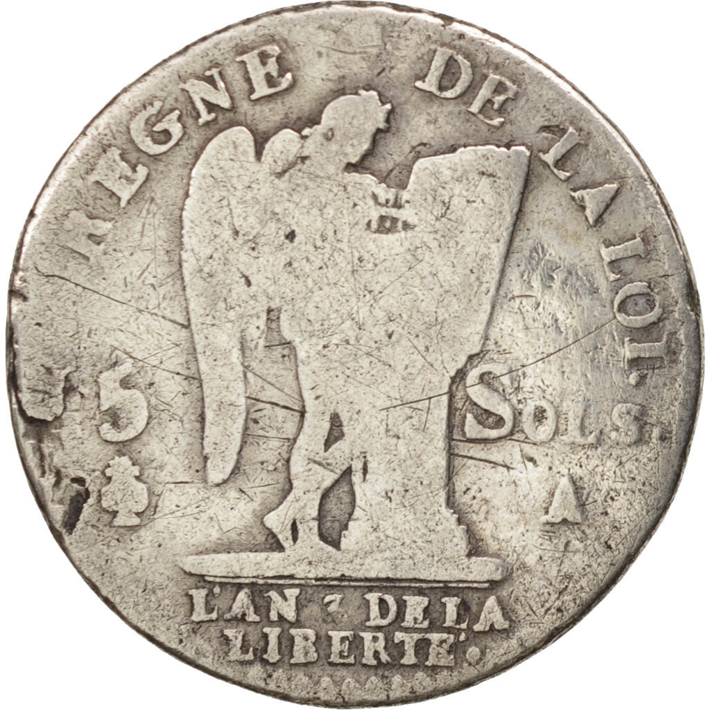 France, Louis XVI, 15 sols françois, 1791, Paris, VG(8-10), Silver, KM:604.1