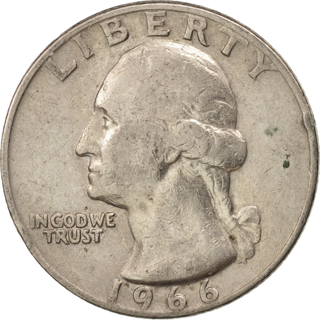 Coin, United States, Washington Quarter, Quarter, 1966, U.S. Mint, Philadelphia