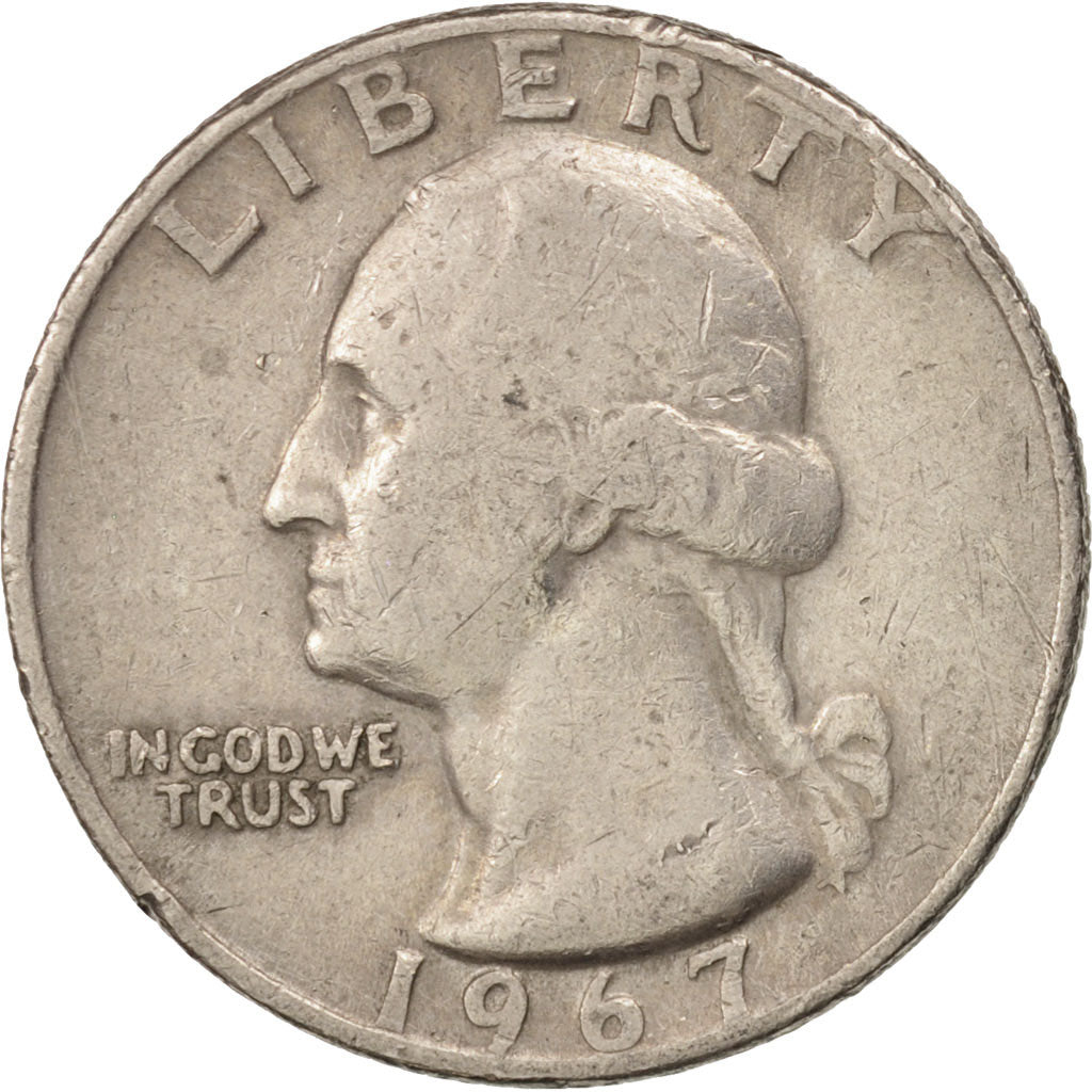 Coin, United States, Washington Quarter, Quarter, 1967, U.S. Mint, Philadelphia