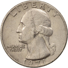 États-Unis, Washington Quarter, 1971, Philadelphia, TB+, KM:164A
