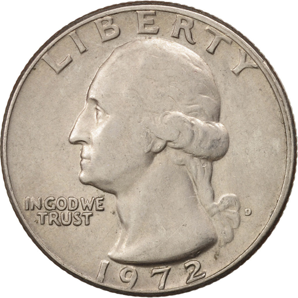 Coin, United States, Washington Quarter, Quarter, 1972, U.S. Mint, Denver