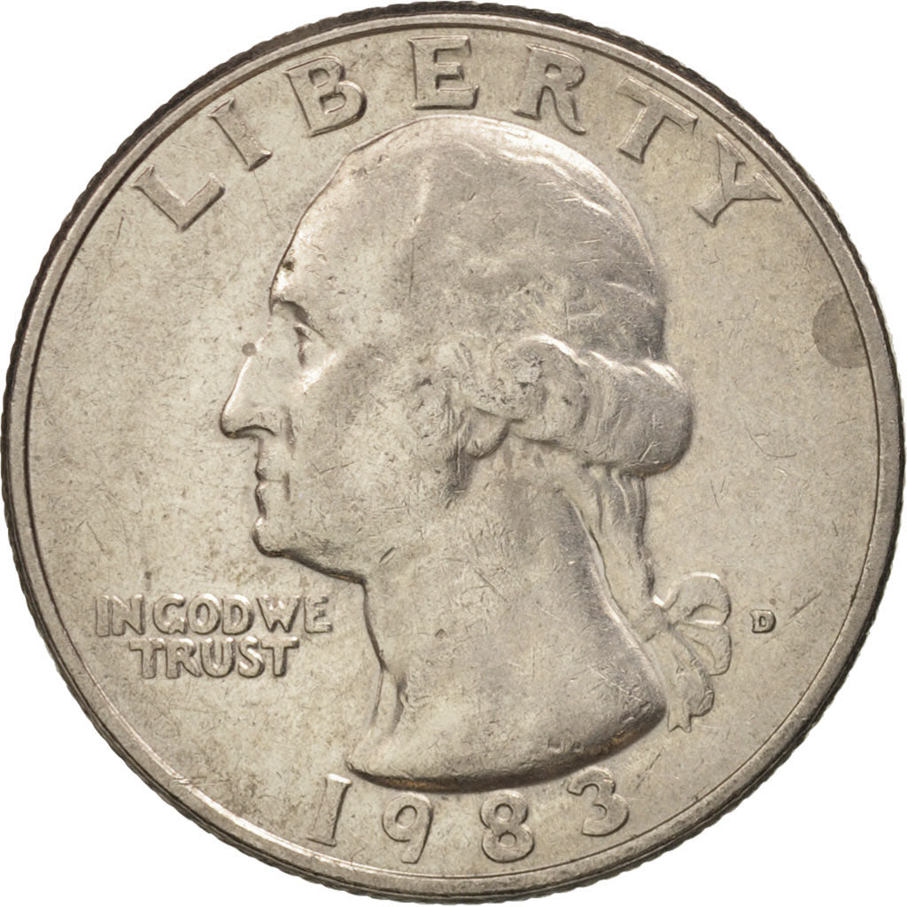 Coin, United States, Washington Quarter, Quarter, 1983, U.S. Mint, Denver