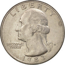 Coin, United States, Washington Quarter, Quarter, 1983, U.S. Mint, Denver
