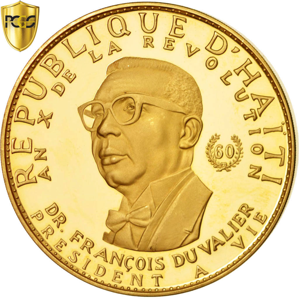 Haiti, 1000 Gourdes, 1967, PCGS, PR65DCAM, Gold, KM:71