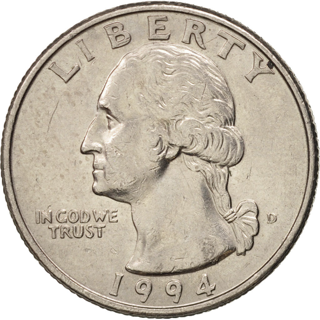 Coin, United States, Washington Quarter, Quarter, 1994, U.S. Mint, Denver