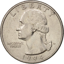 Coin, United States, Washington Quarter, Quarter, 1994, U.S. Mint, Denver