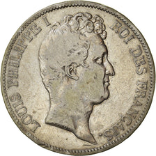 Moneta, Francia, Louis-Philippe, 5 Francs, 1830, Paris, MB, Argento