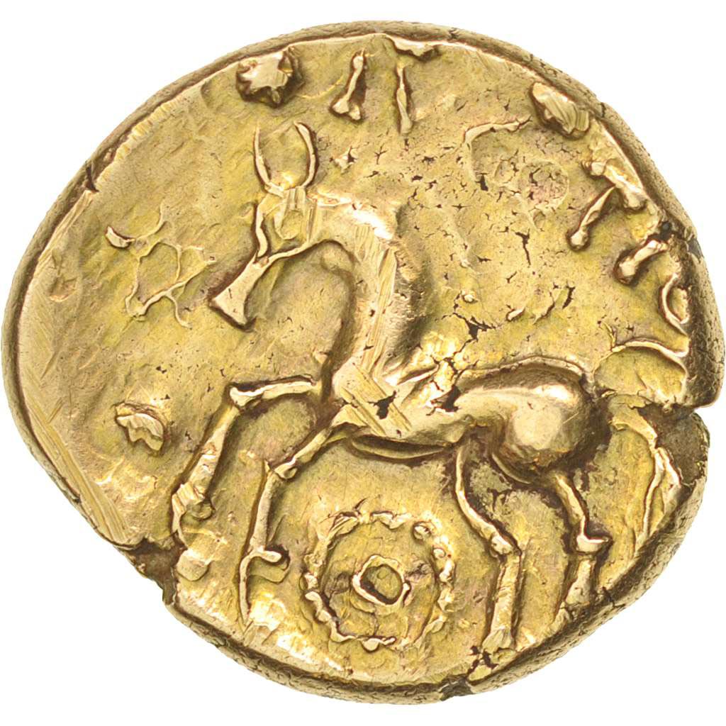 Monnaie, Rèmes, Statère, TTB, Or, Delestrée:592