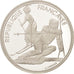 France, Albertville, 100 Francs, 1990, Slalom skiers, MS(65-70), Silver, KM:984