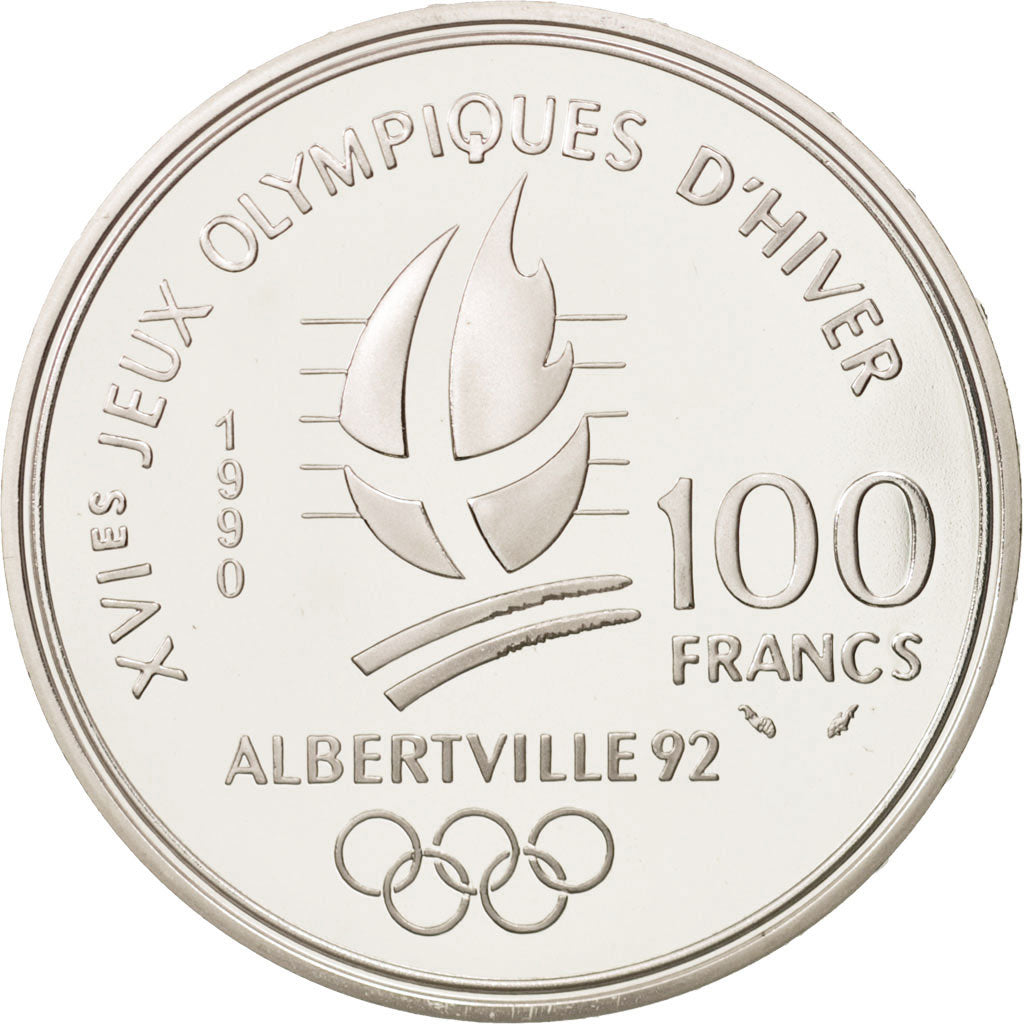 Moneda, Francia, 100 Francs, 1990, FDC, Plata, KM:983