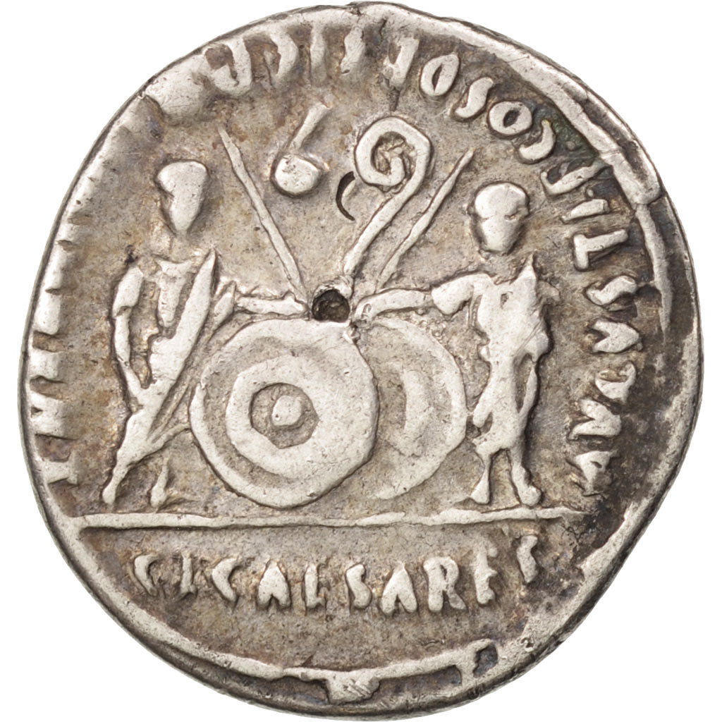 Augustus, Denarius, Lyons, EF(40-45), Silver, RIC:207