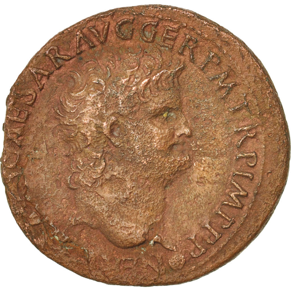Moneta, Nero, As, Lyon - Lugdunum, EF(40-45), Bronze, RIC:477