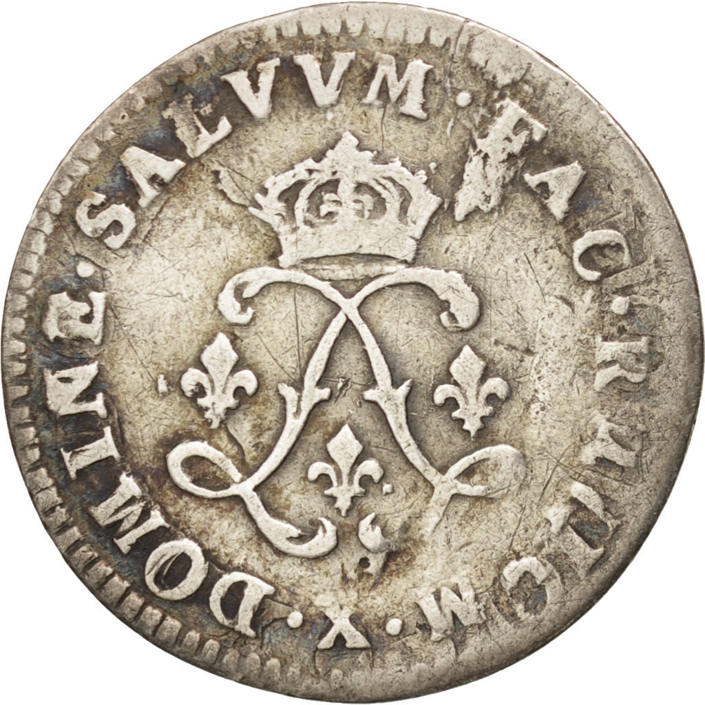 Coin, France, Louis XIV, 4 Sols aux 2 L, 4 Sols 2 Deniers, 1691, Amiens