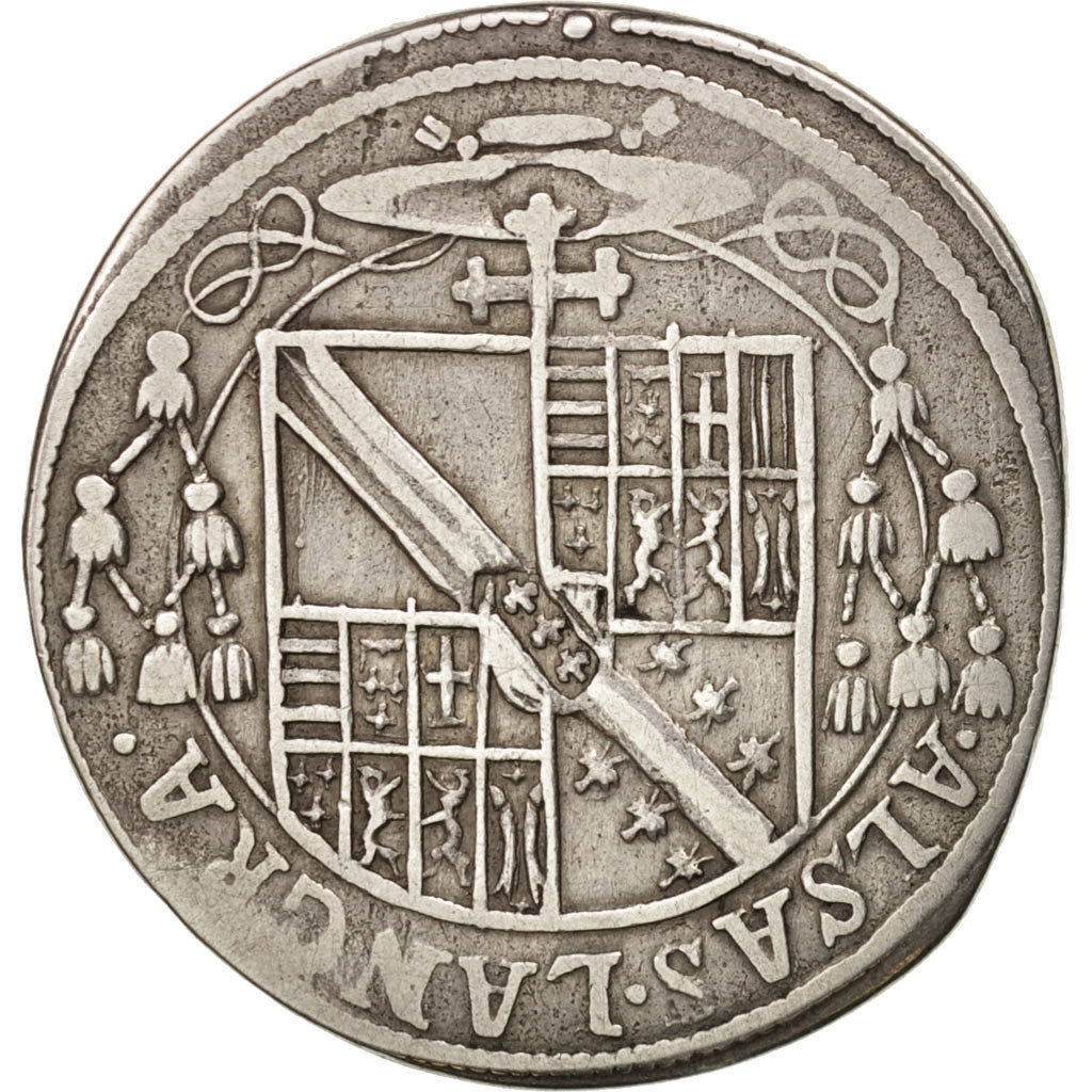 FRENCH STATES, ALSACE, Charles II, Teston, VF(30-35), Silver, Boudeau:1322