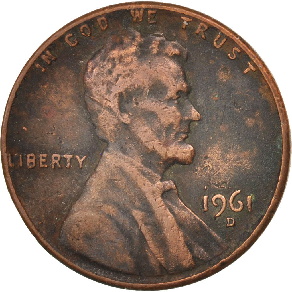 Coin, United States, Lincoln Cent, Cent, 1961, U.S. Mint, Denver, EF(40-45)
