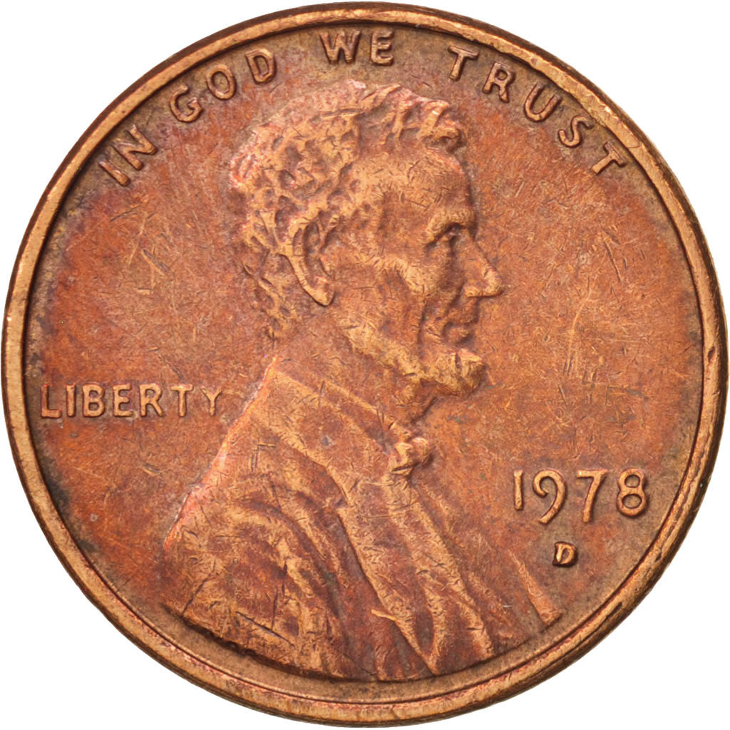 Coin, United States, Lincoln Cent, Cent, 1978, U.S. Mint, Denver, AU(50-53)