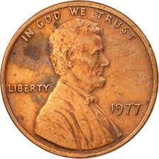 Coin, United States, Lincoln Cent, Cent, 1977, U.S. Mint, Philadelphia