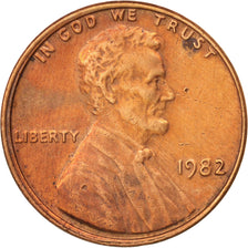 Coin, United States, Lincoln Cent, Cent, 1982, U.S. Mint, Philadelphia