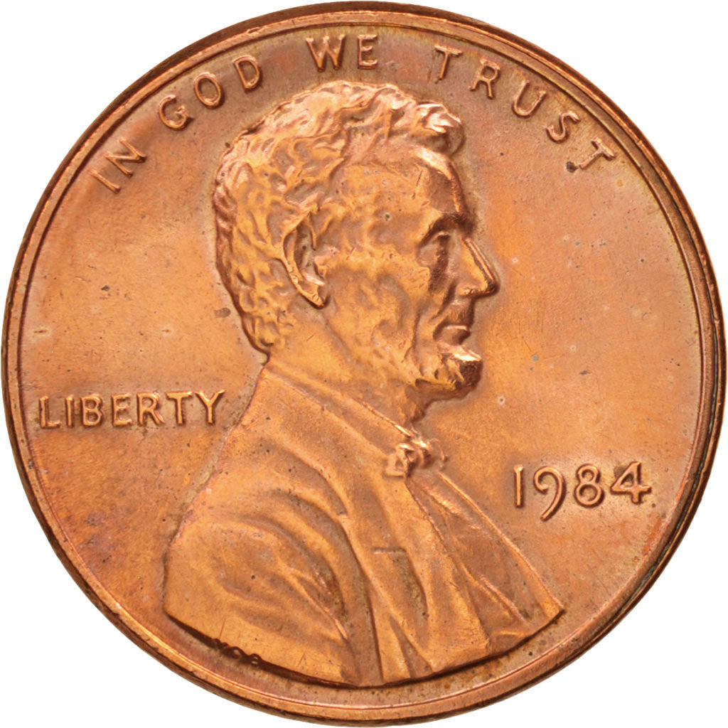 Coin, United States, Lincoln Cent, Cent, 1984, U.S. Mint, Philadelphia