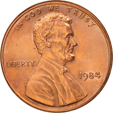 Coin, United States, Lincoln Cent, Cent, 1984, U.S. Mint, Philadelphia