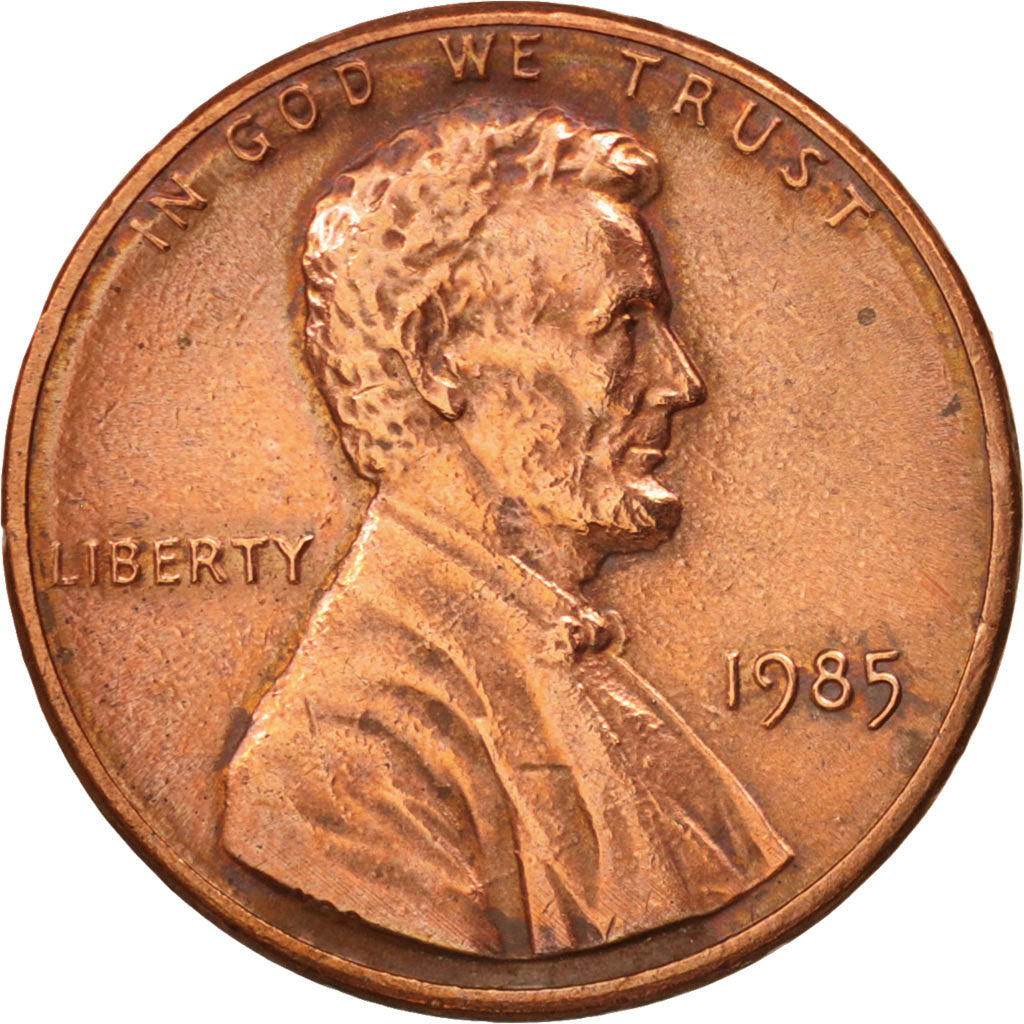 Coin, United States, Lincoln Cent, Cent, 1985, U.S. Mint, Philadelphia
