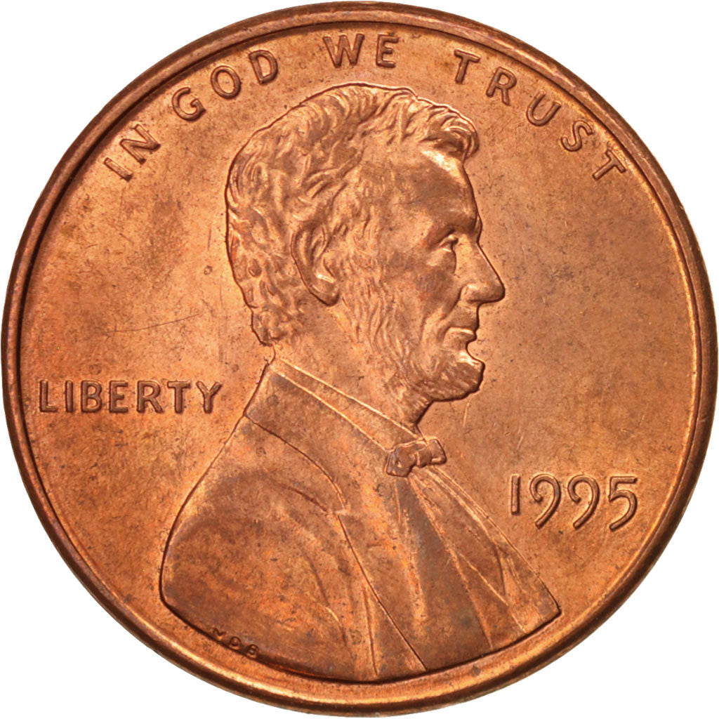 Coin, United States, Lincoln Cent, Cent, 1995, U.S. Mint, Philadelphia, MS(64)