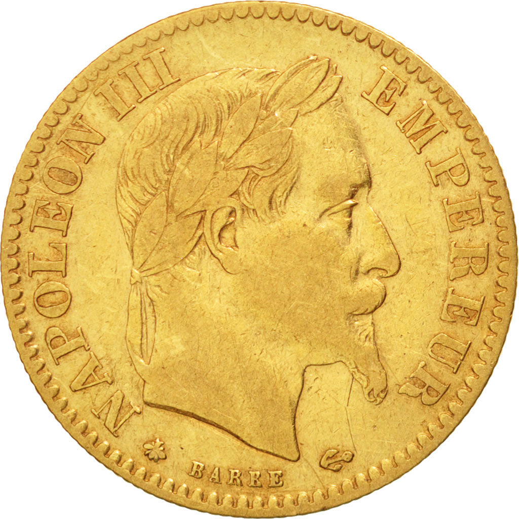 France, Napoleon III, 10 Francs, 1864, Paris, EF(40-45), Gold, KM:800.1